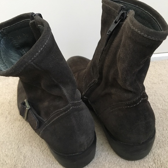 Suede dark brown ankle boots size 37 - Picture 9 of 14